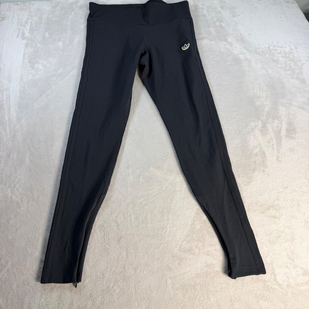 Adidas Originals Leggings 3-Stripe Tights Women XL Black Cotton Blend IA8336